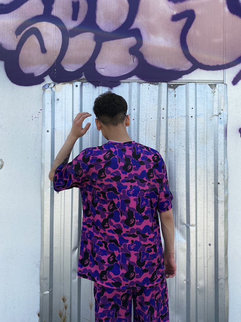 Bape Mor Unisex Şort Takım Bape Mor Unisex Şort Takım