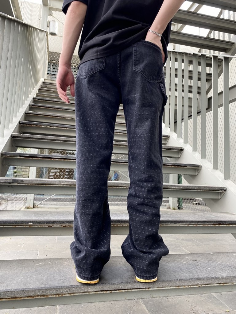 Lazer İşlemeli Baggy Jean Lazer İşlemeli Baggy Jean