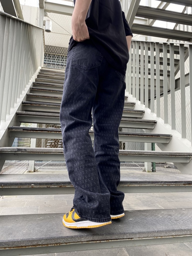 Lazer İşlemeli Baggy Jean Lazer İşlemeli Baggy Jean