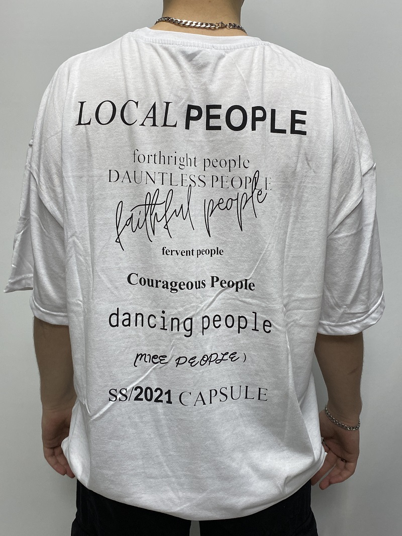 Local People Beyaz Oversize Tişört