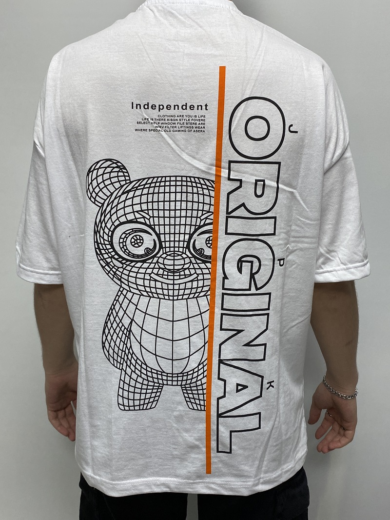 Original Baskılı Beyaz Oversize Tişört Original Baskılı Beyaz Oversize Tişört