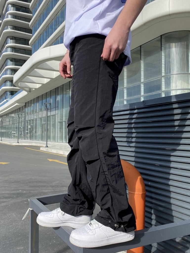 Paraşüt Kumaş Siyah Baggy Paraşüt Kumaş Siyah Baggy