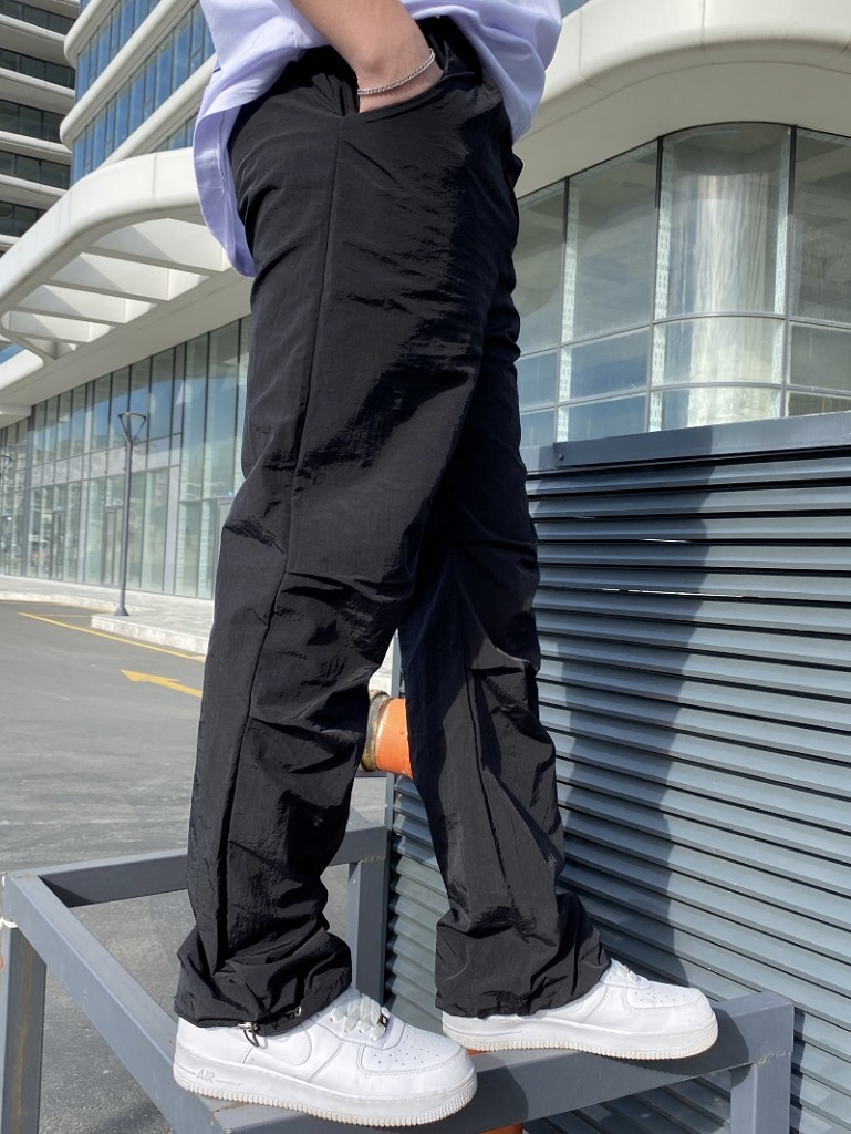 Paraşüt Kumaş Siyah Baggy Paraşüt Kumaş Siyah Baggy