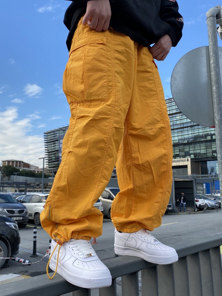 Paraşüt Kumaş Turuncu ExtraBaggy Jean Paraşüt Kumaş Turuncu ExtraBaggy Jean