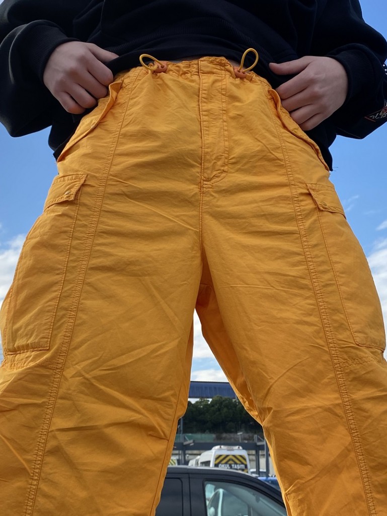 Paraşüt Kumaş Turuncu ExtraBaggy Jean Paraşüt Kumaş Turuncu ExtraBaggy Jean