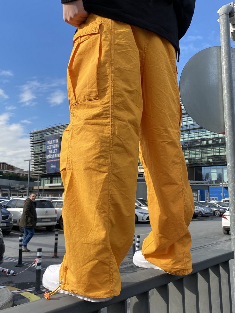 Paraşüt Kumaş Turuncu ExtraBaggy Jean Paraşüt Kumaş Turuncu ExtraBaggy Jean