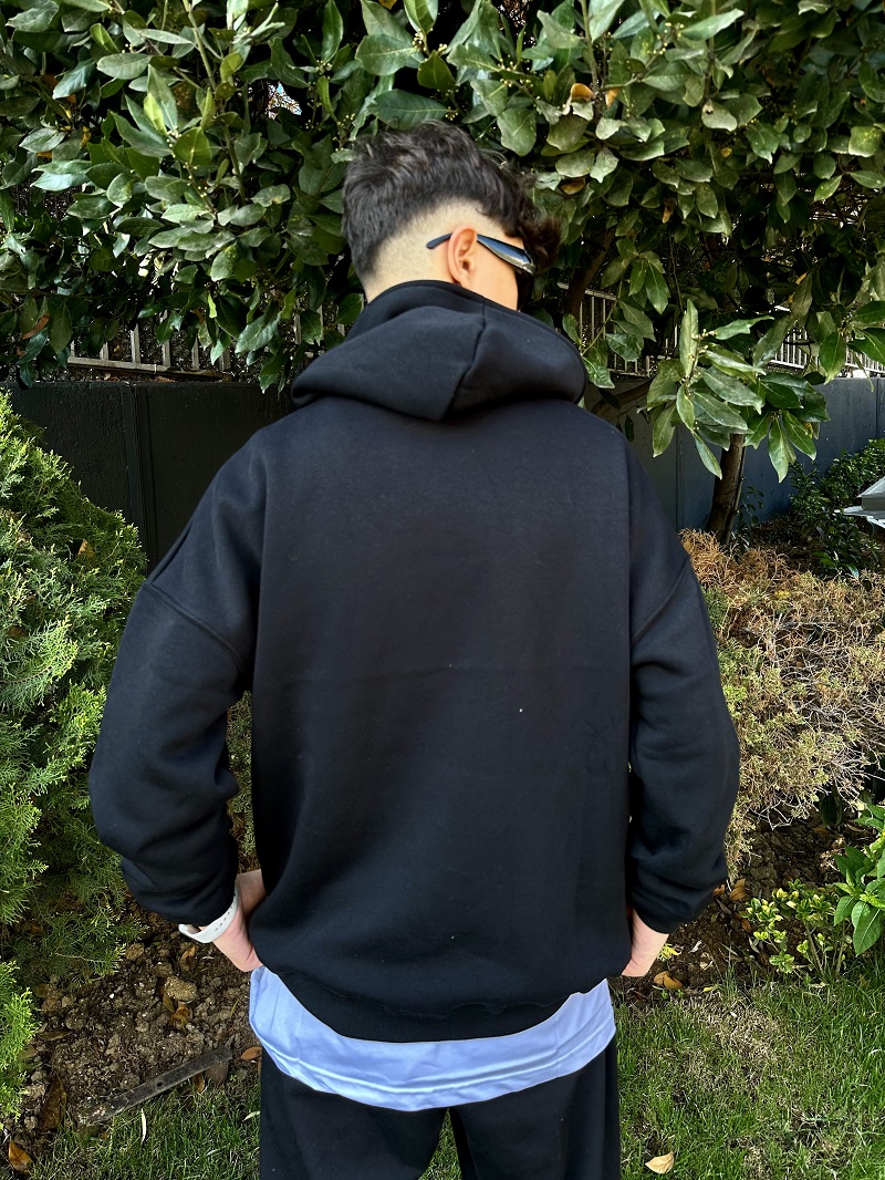 Reviwe Siyah Oversize Zip Hırka Reviwe Siyah Oversize Zip Hırka