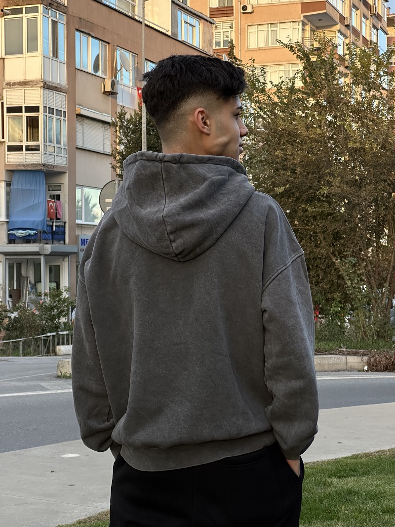 Smp Yıkamalı Oversize Hoodie Sweatshirt Smp Yıkamalı Oversize Hoodie Sweatshirt