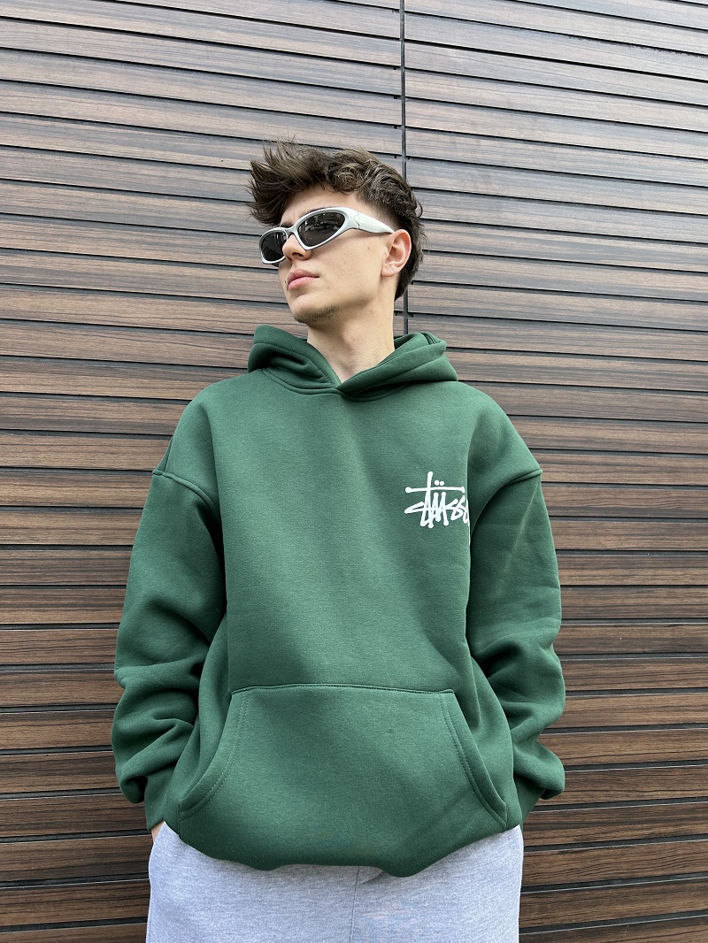 Stussy Yesil Baskılı Oversize Hoodie Sweatshirt Stussy Yesil Baskılı Oversize Hoodie Sweatshirt