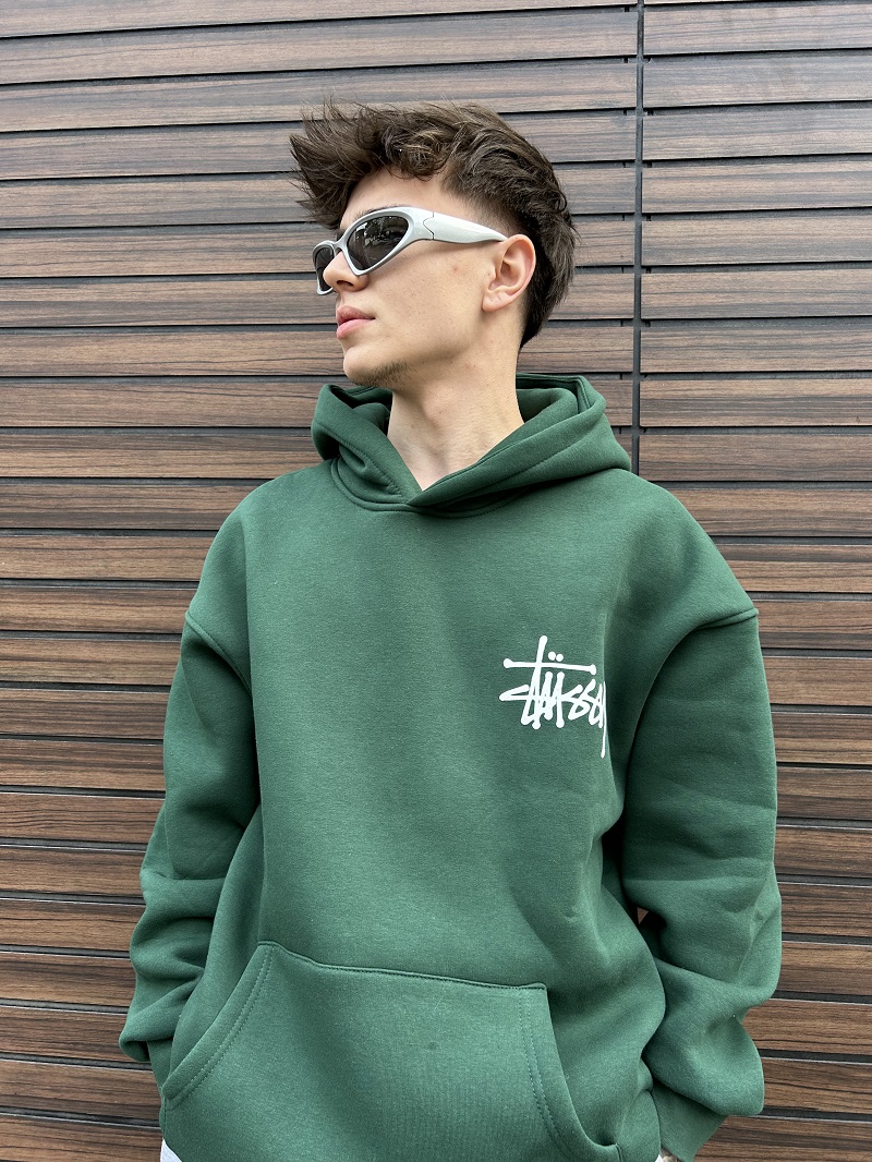 Stussy Yesil Baskılı Oversize Hoodie Sweatshirt Stussy Yesil Baskılı Oversize Hoodie Sweatshirt